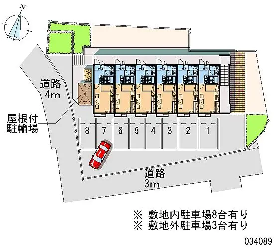 ★手数料０円★桐生市宮本町２丁目　月極駐車場（LP）